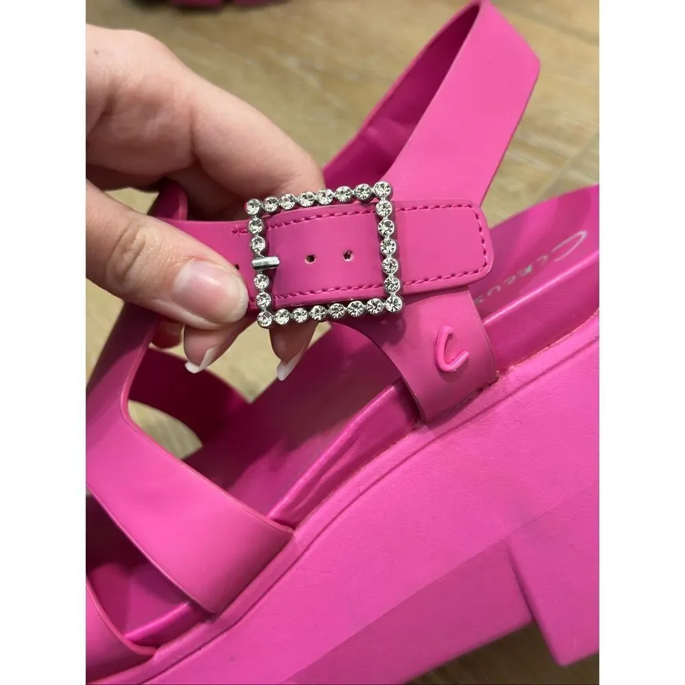 Circus NY by Sam Edelman Alyson Lug Sole Fisherman Pink Platform Sandal's 6.5US